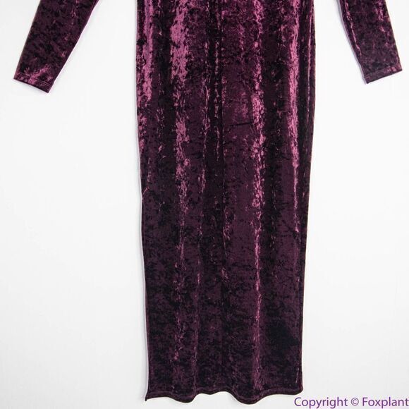 NEW Eloquii Velvet Pickled Beet Cut Out‎ Long Sleeve Dress, 16 - Picture 8 of 16